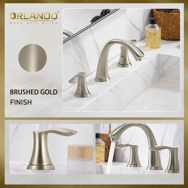ORLANDO Widespread Faucet Bathroom Faucet with Drain Assembly & Reviews
